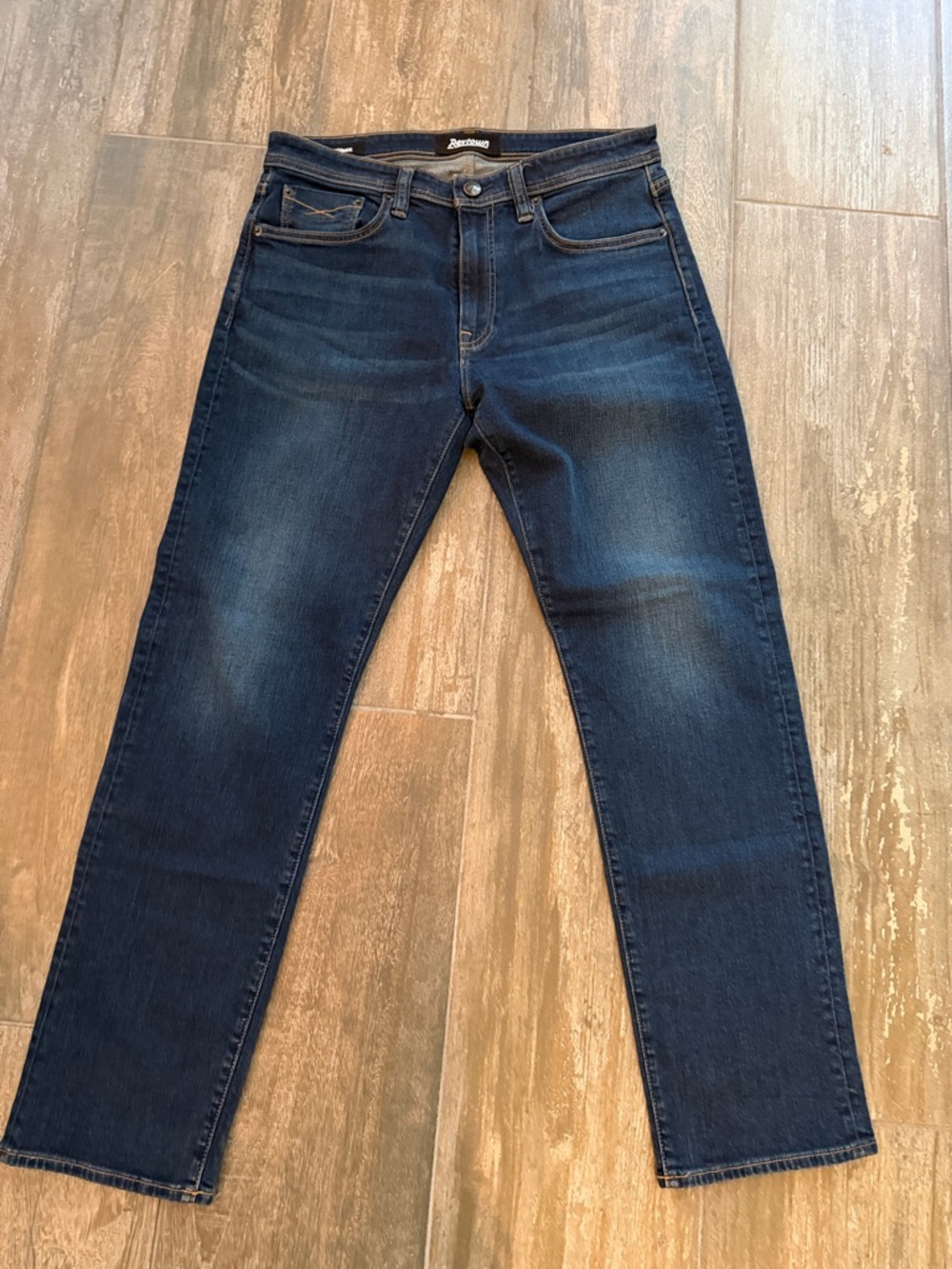 Revtown Automatic Slim Straight Jeans in Dark Blue by Buck Mason